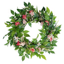 19" Artificial Spring Wreath Front Door Handmade for Wall Party Home Decor