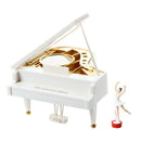 Carillon Music Box Music Box Grand Piano white Ballerina New