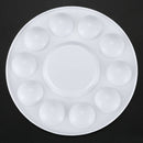 White 11-well Round Paint Palettes Artist Pallette