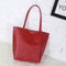 Women Shoulder Bag PU Leather Handle Bags Girls Tassel Tote Handbags(Red)