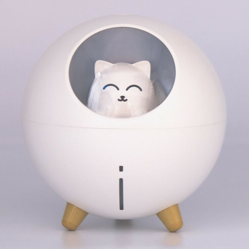 Aromatherapy Spray Desktop Air Humidifier Cute Pet Aroma Diffuser (White)