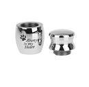 Memorial Paw Print Always in my Heart Stainless Steel Pet Funeral Ash Urn
