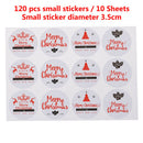 120pcs Merry Christmas Sealing Stickers Labels DIY Xmas Gifts Candy Bag Sticke3C