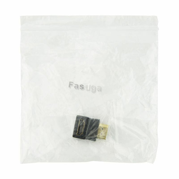 Fasdga HDMI adapter 90 degree right angle L - type (bottom)black V3V9