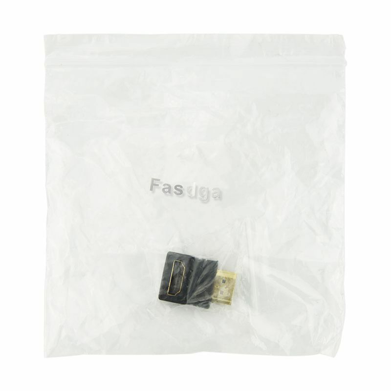 Fasdga HDMI adapter 90 degree right angle L - type (bottom)black V3V9
