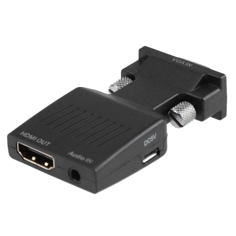Portable VGA Male Port to HDMI Female Port Converter Adapter Connector