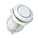 10mm Round Metal Push Button Switch Latching Waterproof Flat Top 36V 2A
