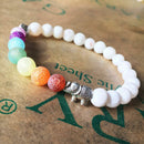 7 Chakra Stone Beads Balance Healing Natural 8mm Agate Oil Diffuser Bracelet