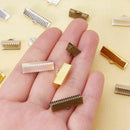 680 PCS 6 Size 4 Color Ribbon Ends Bracelet Bookmark Pinch Crimp Clamp End  T1R2