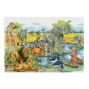 Stamped Cross Stitch Kit Animal World Design Embroidery Material Package
