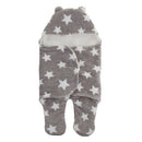 Warm Fleece Swaddle Wrap Infant Sleeping Bag Bedding Blanket Pop Gray