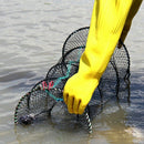 Folding Fishing Net Baits Crab Crawdad Shrimp Minnow Fishing Bait Trap Cast O4Y9
