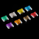 100pcs Micro Auto Car Low Profile Mini Blade Fuse 3~30A Black Puller Assorted