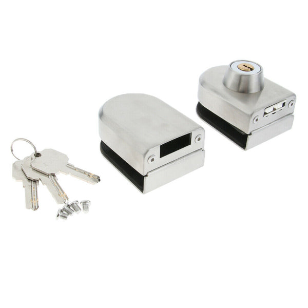 Stainless Steel Glass Door Lock Contemporary Door Lock With Keys
