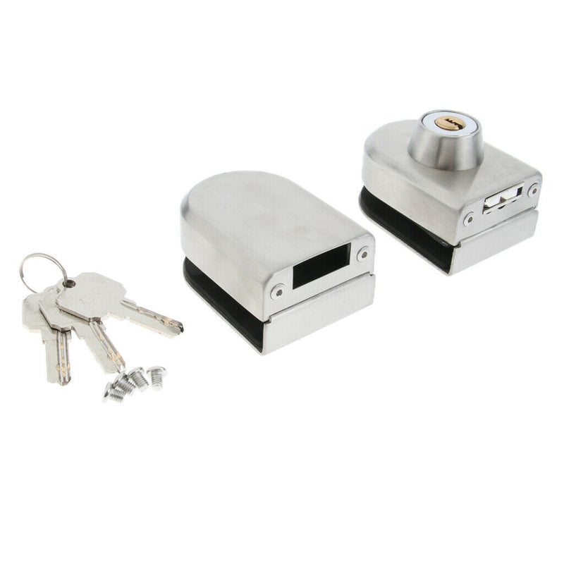 Stainless Steel Glass Door Lock Contemporary Door Lock With Keys
