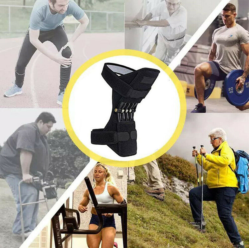 Knee Leg Stabilizer Pads Protection Booster Rebound Spring Force Support Thighs