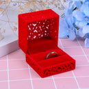 Red Hollow out romantic Engagement Wedding Ring Box Wedding Gift Favor JBTOCA