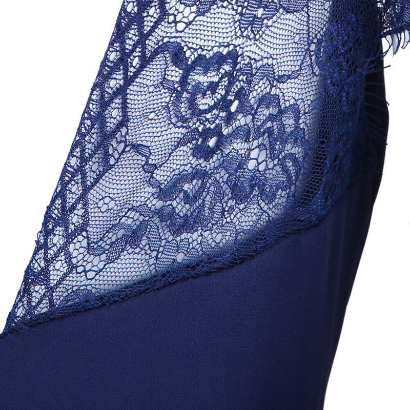Womens Backless Lace Party Dress Fashion Strapless V Neck Bodycon Sundress