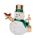 Fashion Christmas Snowman Shape Brooch Pin Dress Scarf Handbag Accessory Del