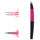 Eyelash eyebrow hair lady make up removal slanted stainless steel tweezer tool Z