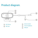 720P Webcam Built-in HD Microphone Auto Focus USB Plug N Play Web Camera A