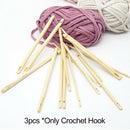 3pcs Sewing DIY Craft Practical 4mm 6mm 8mm Loom Tool Crochet Hook Wooden Handle