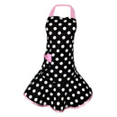 Cotton Apron Maid Home Cooking Aprons Kitchen Party Gifts For Women Pink