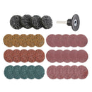 35 PCS 2 Inch Quick Change Sanding Discs 1/4" Holder Kit Sanding Polishing