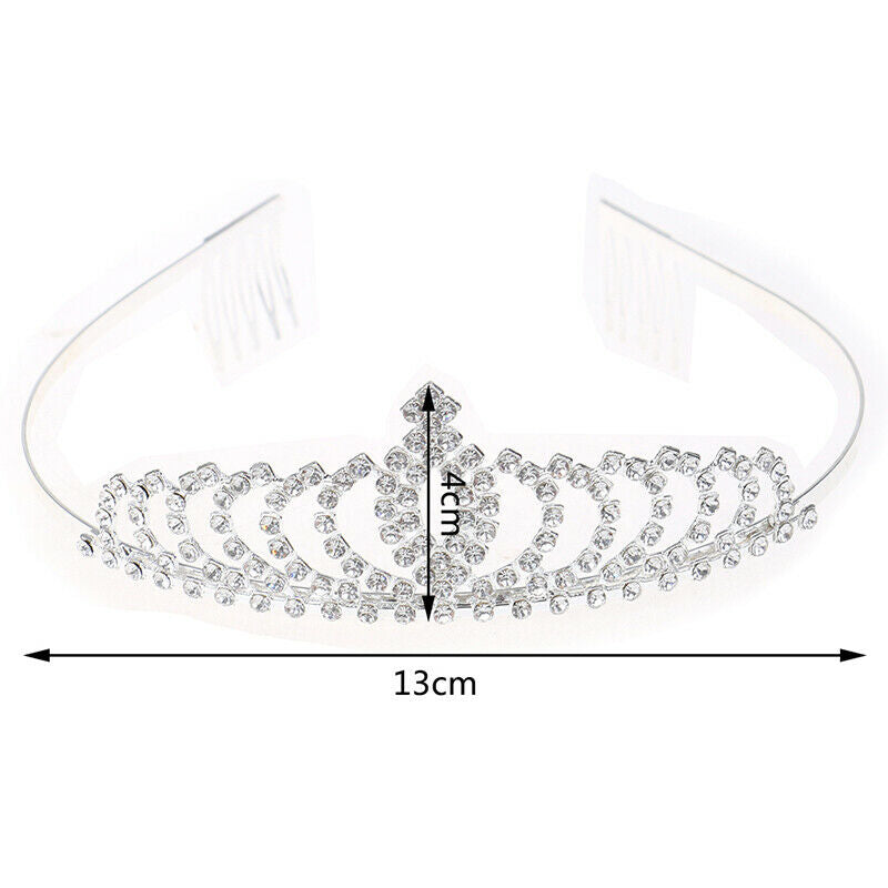 Hotest Crystal Tiara Hair Band Kid Girl Bridal Princess Prom Crown HeadbandJ Bj