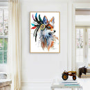 Wolf 5D DIY Part Drill Special Shaped Diamond Painting Color Cross Stitch