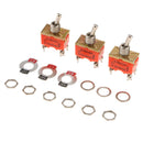 3 Piece E-TEN1221 ON/Off/On Mini Toggle Switch 6mm 4P2T 250V