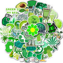 50Pcs Green Theme Stickers DIY Laptop Luggage Guitar Bicycle Skateboard Dec BX