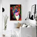 5D DIY Full Drill Square Diamond Painting Color Dog Cross Stitch Embroidery
