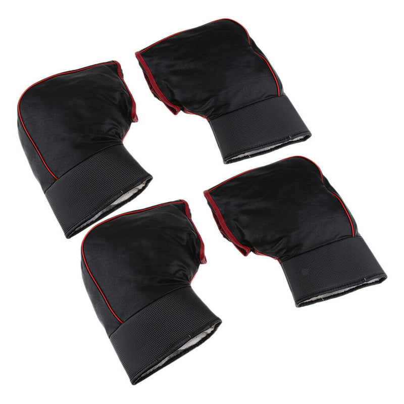 2 Pairs Motorcycle Warm Winter Windproof Waterproof Handlebar Muffs Gloves