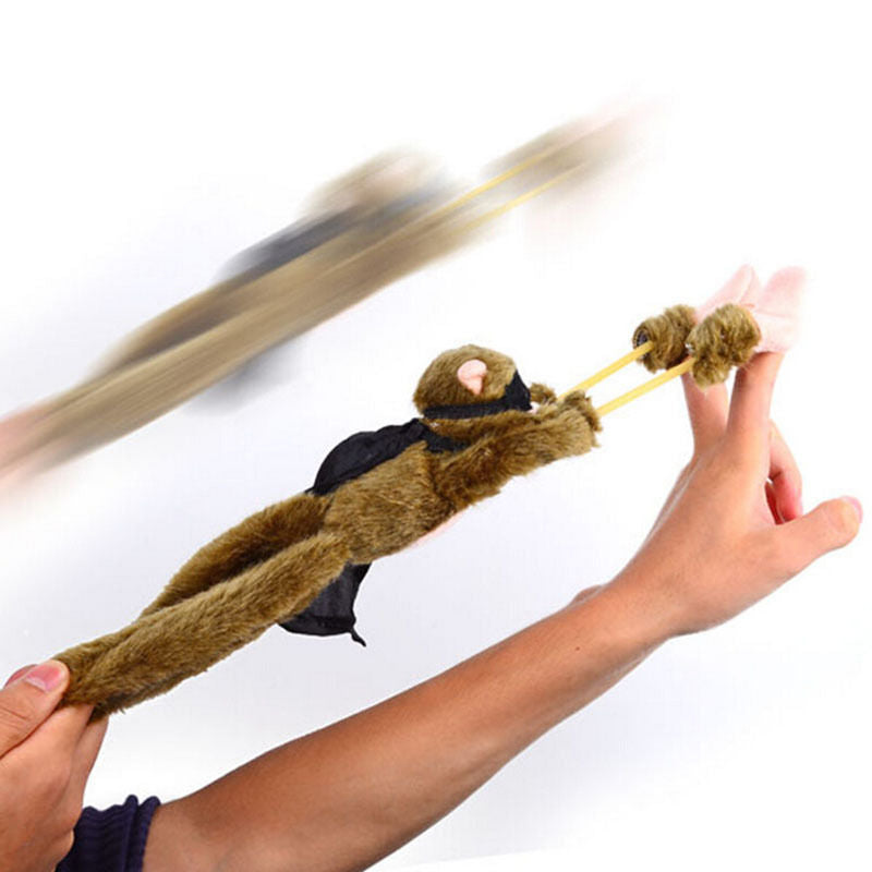 Pop  Kids Adults Slingshot Screaming Flying Monkey Super Stretchy Plush Toys