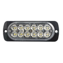 12-24V 36W Car SUV Hazard 12 LED Amber Strobe Flash Light Bar w/ Screws IPX4