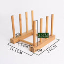 Wooden Drainer Plate Stand Wooden Dish Plate Fold Rack Holder Stand Dry She