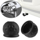 Black Rubber Tow Ball Bar Towing Protect Towbar Towball Cap Cover 50mm ZOU