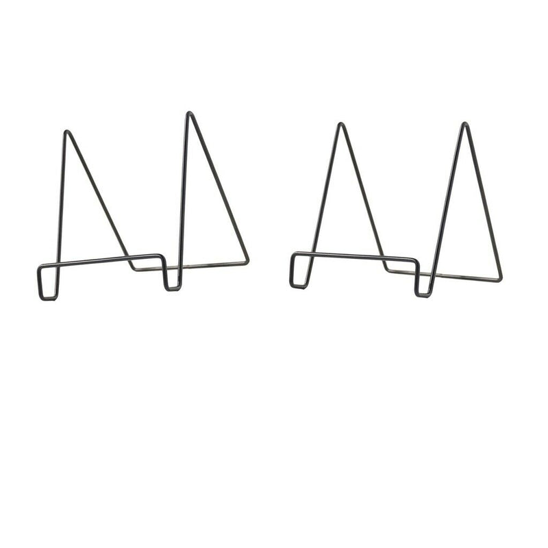 2pcs/set Iron Craft Geometric Easel Plate Display Stand Picture Holder Decor