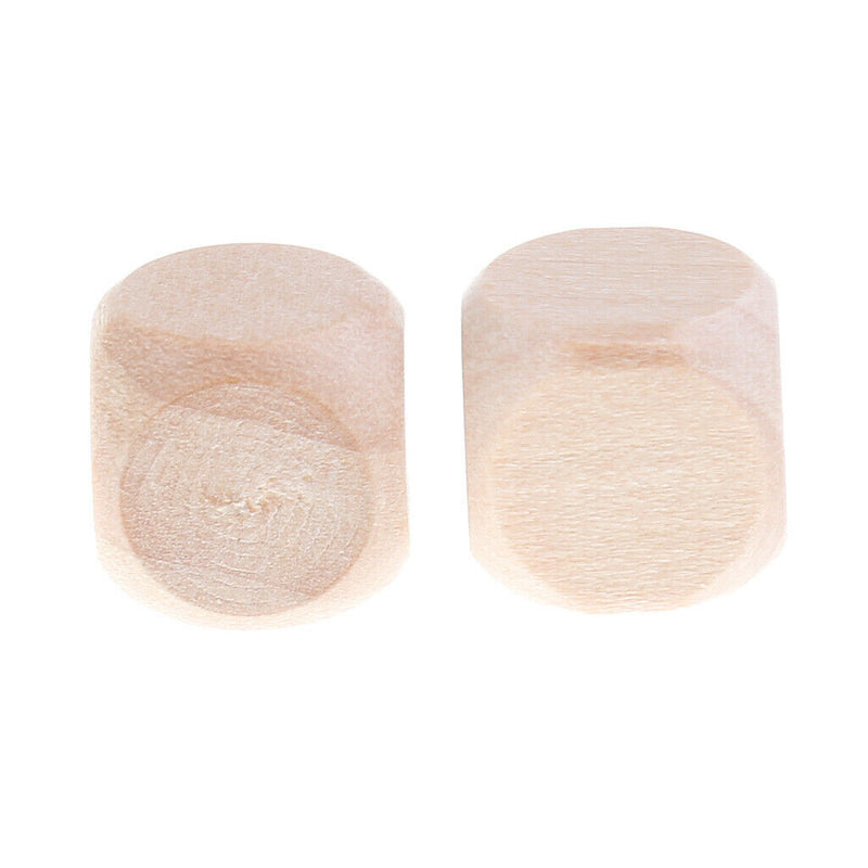 100pcs Wooden D6 DIY Rounded Corner Dice Set for Board Card Game Props 1cm