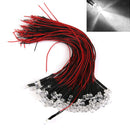 40pcs Red+White 5mm 3-42V Prewired LED Bulb Light Assortment High Intensity
