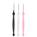 3 Pcs Nail Liner Brush Set 7Mm 9Mm 11Mm Gourd Handle Drawing Painting UV Ge W4V1