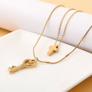 Cross Love Key Necklace Double Layer Pendant Female Jewelry Clavicle Chain