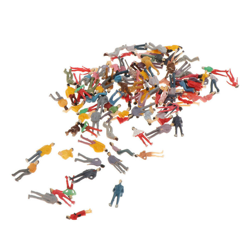 200Pcs Mixed Tiny People Figures Train Architecture DIORAMAS 1:75 1:100