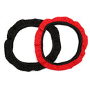 3Pcs/Sets Breathable Soft Car Steering Wheel Cover Hand Brake Stop Lever BlaA3C