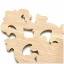 21*15cm Wood Carved Unpainted Onlay Applique Furniture Home Decor, 2pcs Q7O9