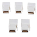 5x HDMI A Female/F Snap-in Coupler Jack Insert for Keystone Wall Plate