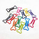 100pcs Bone Shape Multicolor Metal Paper Clips