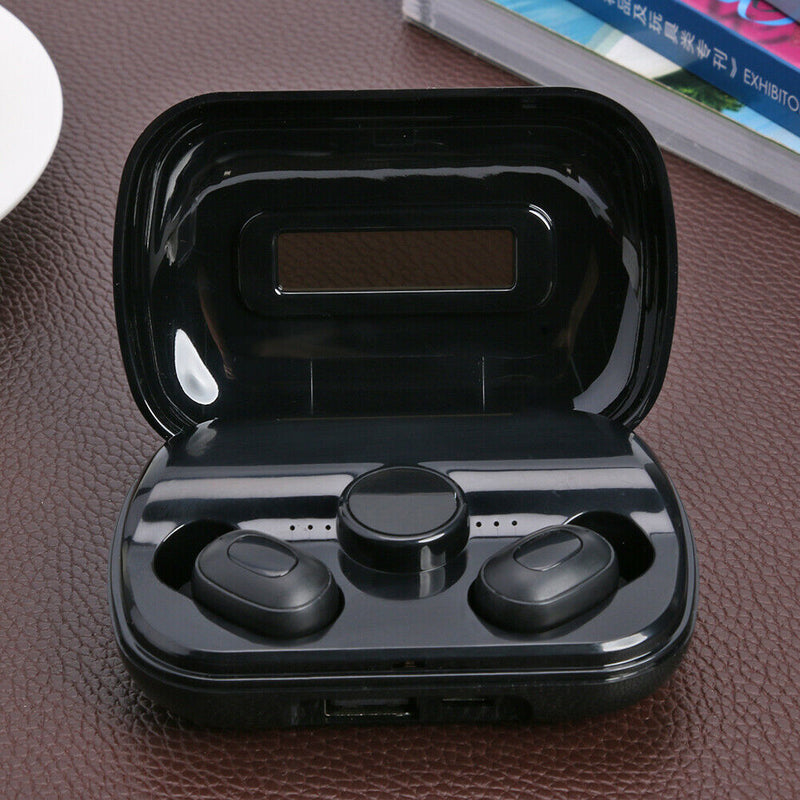 X10 TWS BT5.0 Binaural Earphones with Digital Display Charging Case (Black) A