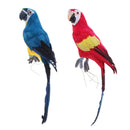 2pcs Handcraft Foam Parrot Birds Ornament Fits for Balcony, Tree, Cage, Window